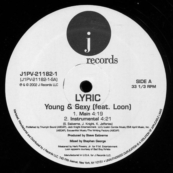 Lyric (4) Feat. Loon - Young & Sexy (12")