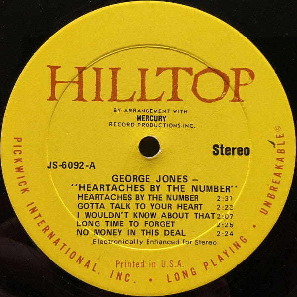 George Jones (2) - Heartaches By The Number (LP, Comp)