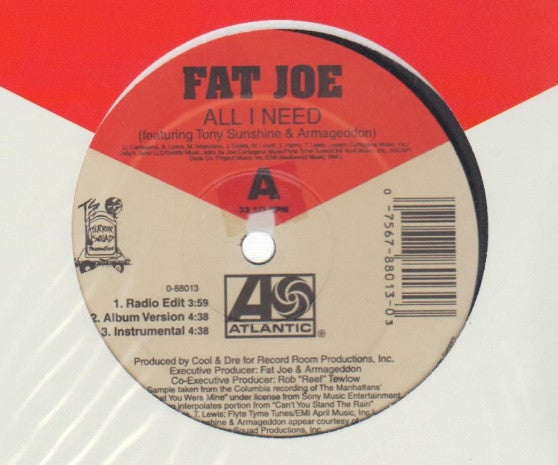 Fat Joe - All I Need / Take A Look At My Life (12"")