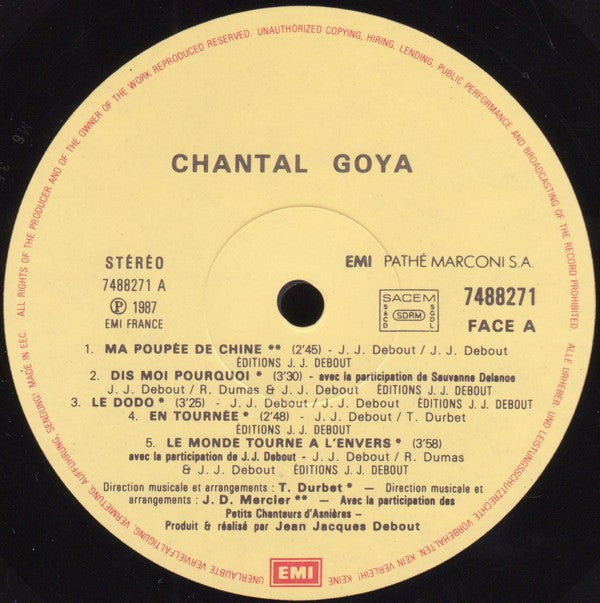 Chantal Goya - Le Monde Tourne À L'Envers (LP, Album, Gat)