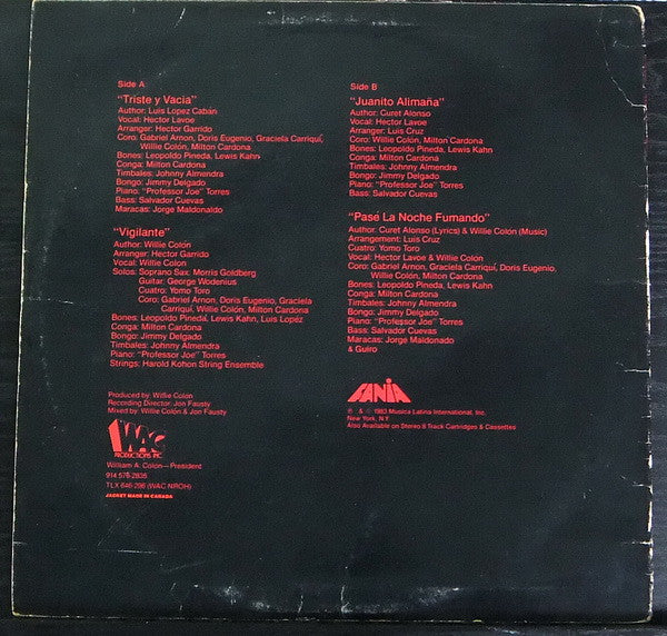 Willie Colón & Hector Lavoe - Vigilante (LP)