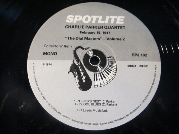 Charlie Parker - Charlie Parker On Dial Volume 2 (LP, Comp, Mono)