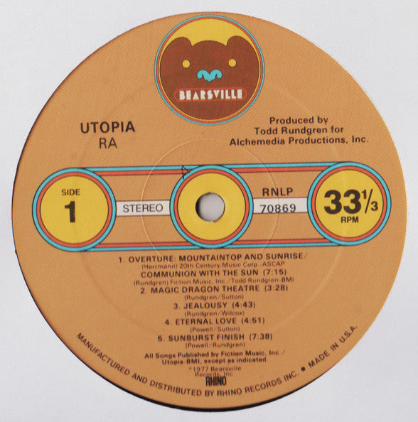 Utopia (5) - Ra (LP, Album, RE, RM, DMM)