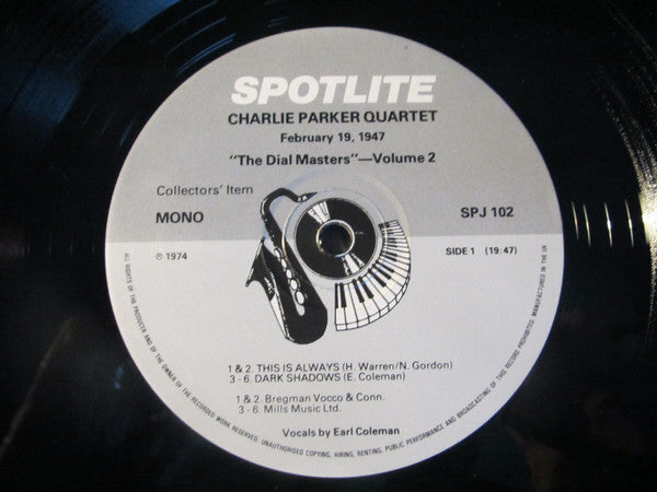 Charlie Parker - Charlie Parker On Dial Volume 2 (LP, Comp, Mono)
