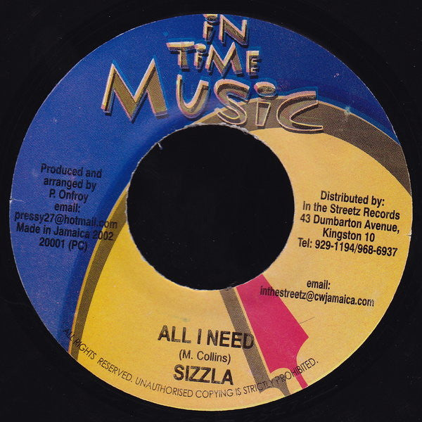 Sizzla - All I Need (7")