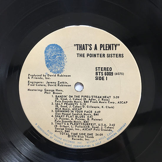 The Pointer Sisters* - That's A Plenty (LP, Album)