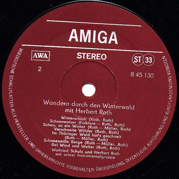 Herbert Roth - Wandern Durch Den Winterwald Mit Herbert Roth (LP, Album, RE, Red)