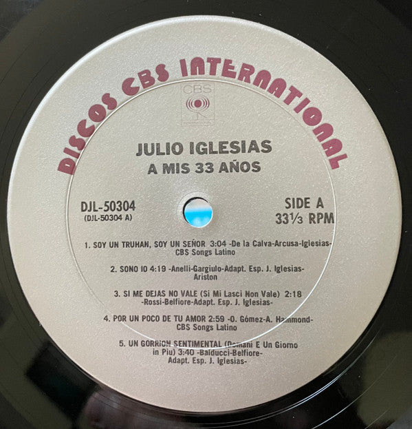 Julio Iglesias - A Mis 33 Años (LP, Album)