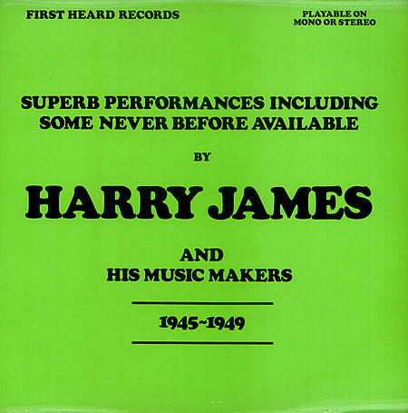 Harry James & His Music Makers - 1945-1949 (LP, Album)