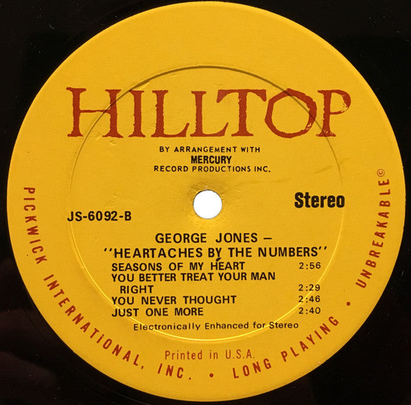 George Jones (2) - Heartaches By The Number (LP, Comp)