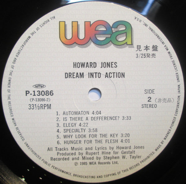 Howard Jones - Dream Into Action (LP, Album, Promo)
