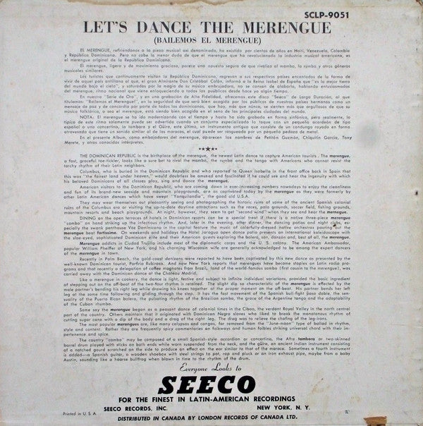 Petiton Guzman Y Sus Merengueros, Chiquitin Garcia & Tony Merete - Let's Dance The Merengue  (LP, Comp)