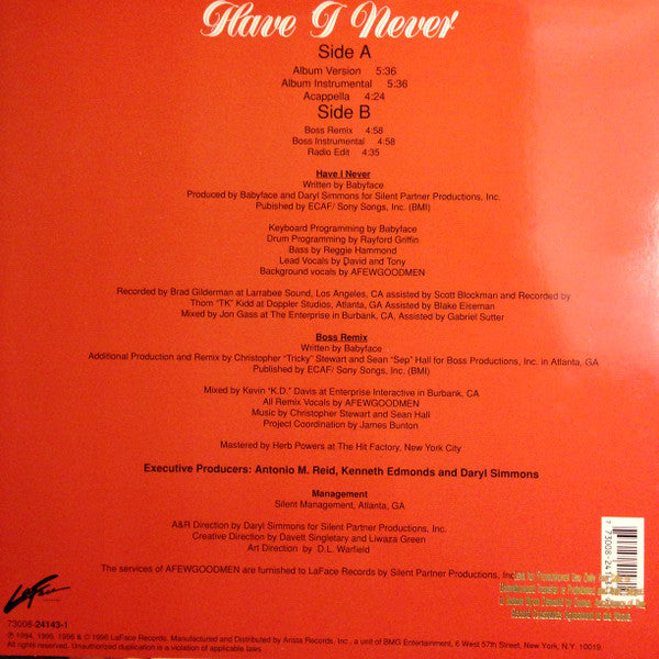 A Few Good Men - Have I Never (12"")