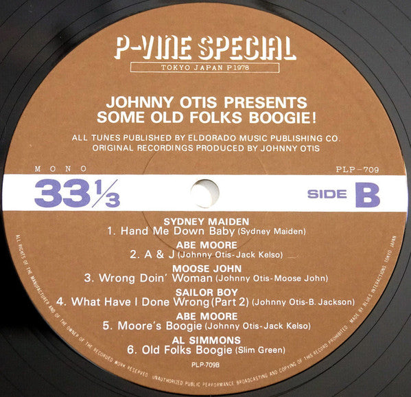 Various - Johnny Otis Presents Some Old Folks Boogie (LP, Comp)
