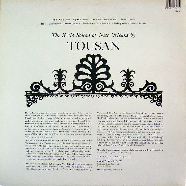 Tousan - The Wild Sound Of New Orleans By Tousan (LP, Album, RE)