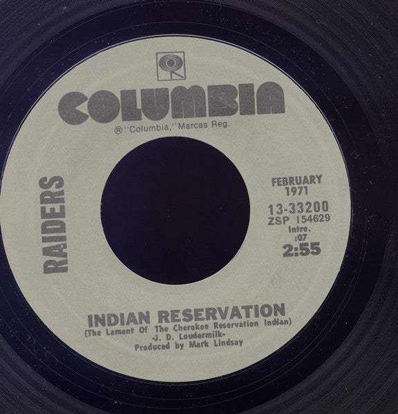 Raiders (2) - Indian Reservation (7", Single, RE, Styrene)