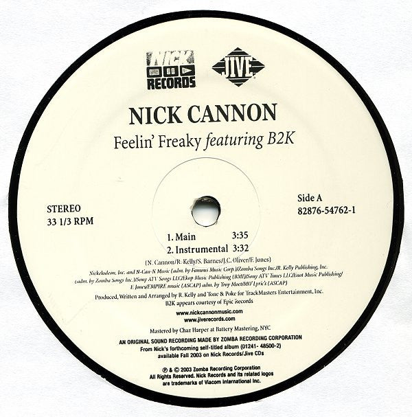 Nick Cannon Featuring B2K - Feelin' Freaky (12"")