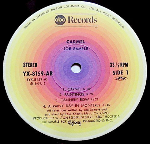 Joe Sample - Carmel (LP, Album)