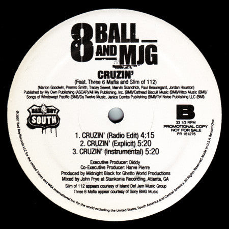 8Ball And MJG* - Clap On / Cruzin' (12"", Promo)