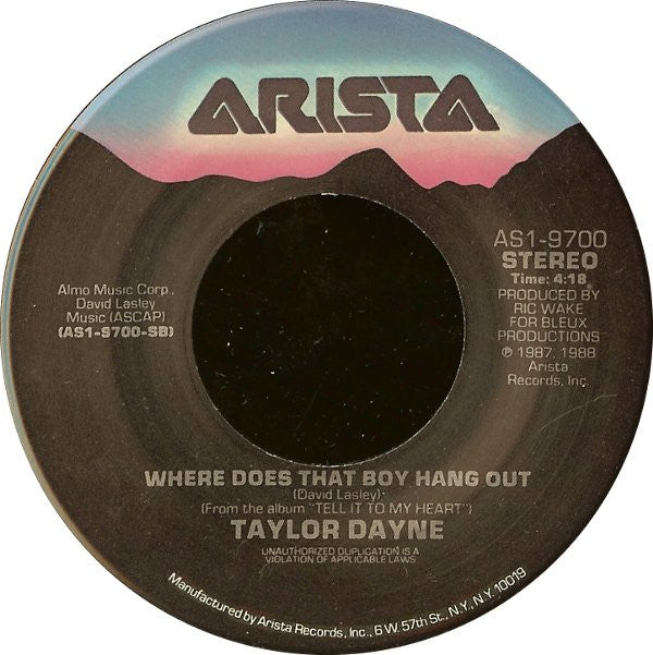 Taylor Dayne - I'll Always Love You (7"", Single)