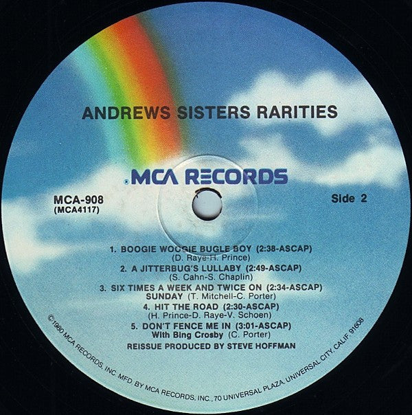 The Andrews Sisters - Rarities (LP, Comp)