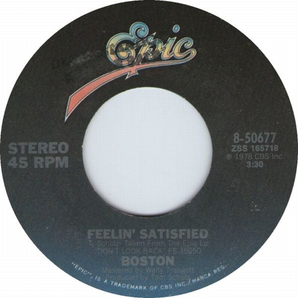 Boston - Feelin' Satisfied (7"", Single)