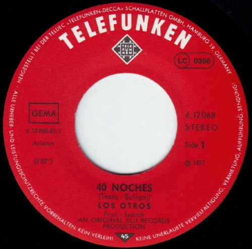 Los Otros - 40 Noches (7"", Single)
