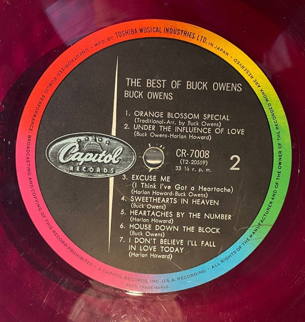 Buck Owens - The Best Of Buck Owens (LP, Comp, Red)