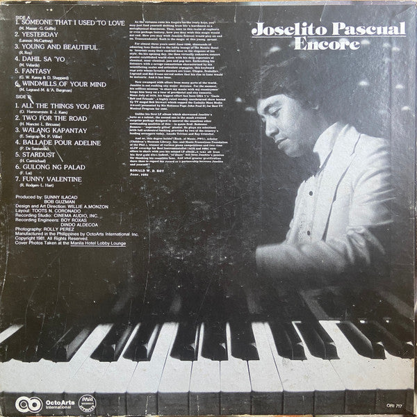 Joselito Pascual - Encore (LP, Album)