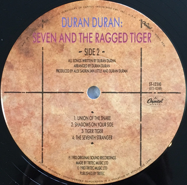 Duran Duran - Seven And The Ragged Tiger (LP, Album, Win)