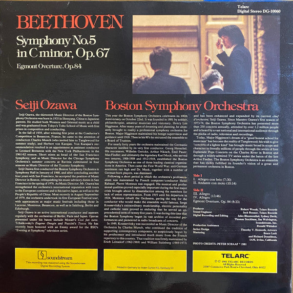 Ludwig van Beethoven - Symphony No. 5 In C Minor, Op. 67 / Egmont O...