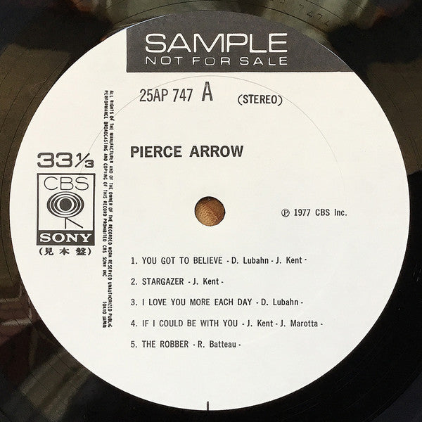 Pierce Arrow - Pierce Arrow (LP, Album, Promo)