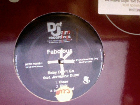 Fabolous - Baby Don't Go (12"", Promo)