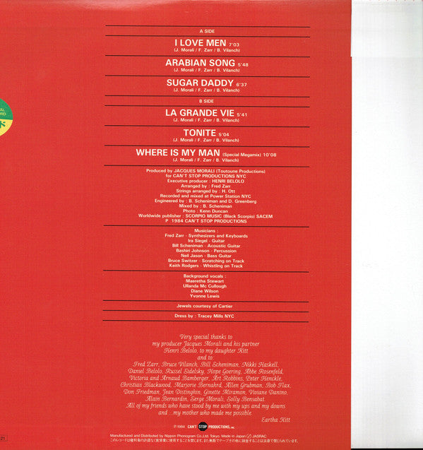 Eartha Kitt - I Love Men (LP, Album)