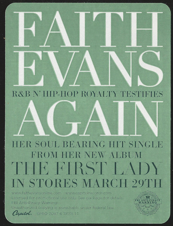 Faith Evans - Again (12"", Promo)