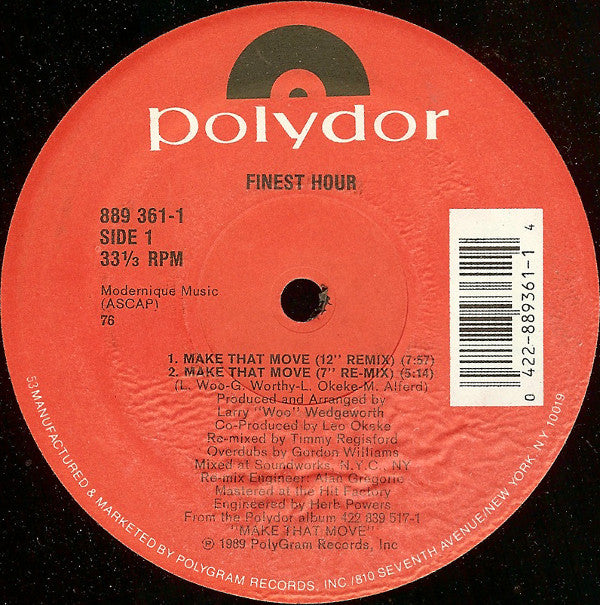 Finest Hour - Make That Move (12"", Single)