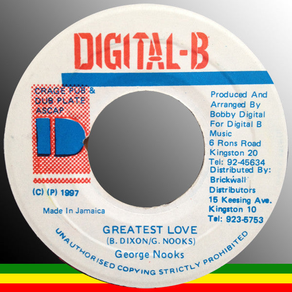 George Nooks - Greatest Love (7")