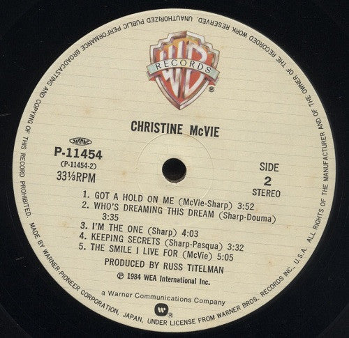 Christine McVie - Christine McVie (LP, Album)