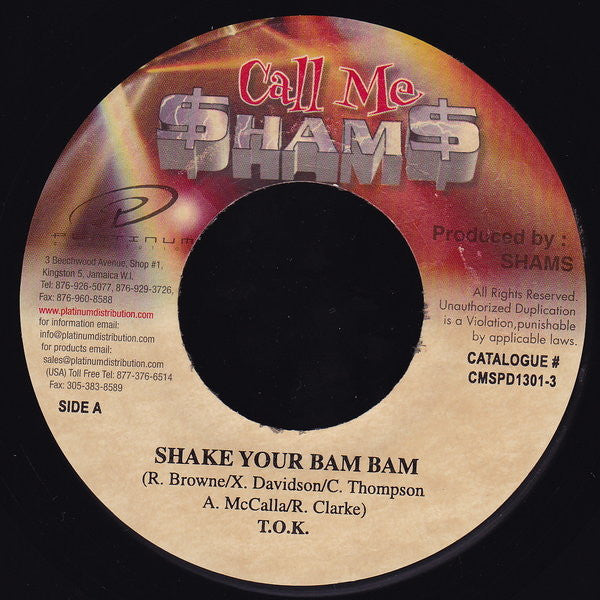 T.O.K. - Shake Your Bam Bam (7"")