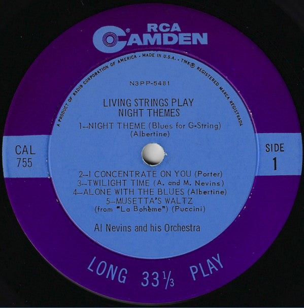 Living Strings - Night Themes (LP, Mono)