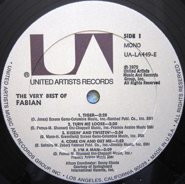 Fabian (6) - The Very Best Of Fabian (LP, Comp)