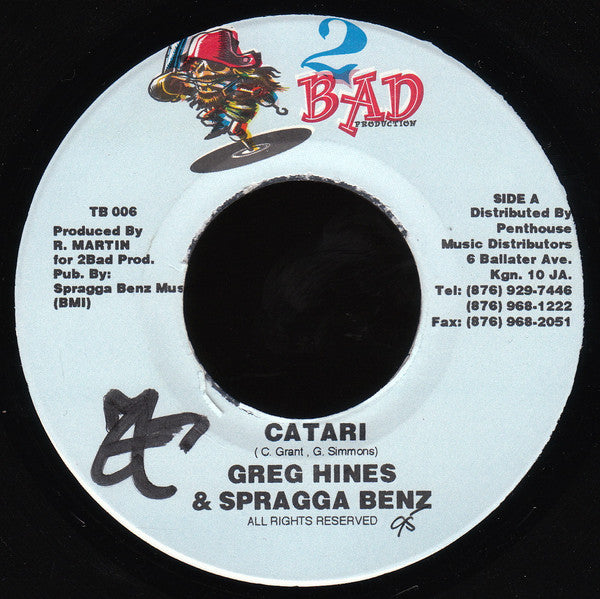 Greg Hines & Spragga Benz - Catari (7")