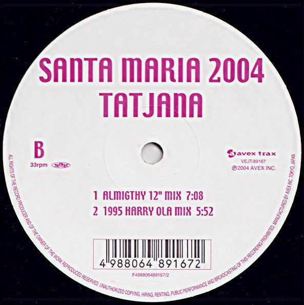 Tatjana - Santa Maria 2004 (12"")
