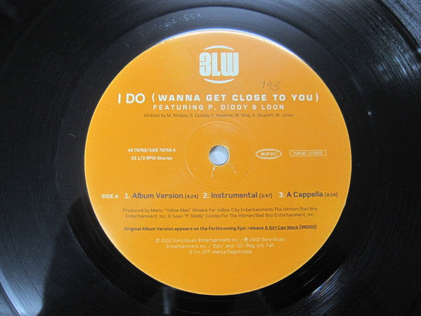 3LW - I Do (Wanna Get Close To You)(12", Maxi)
