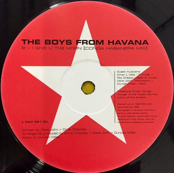 The Boys From Havana - I Give U The Horn (12"")