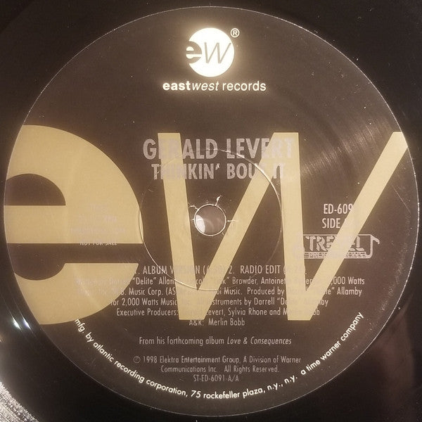 Gerald Levert - Thinkin' Bout It (12"", Single, Promo)