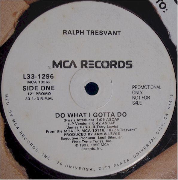 Ralph Tresvant - Do What I Gotta Do (12"", Promo)