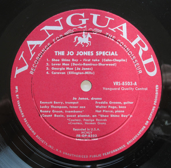 Jo Jones - The Jo Jones Special (LP, Album, Mono)