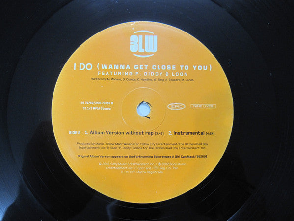3LW - I Do (Wanna Get Close To You)(12", Maxi)