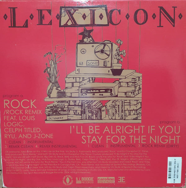 Lexicon (3) - Rock / I'll Be Alright If You Stay For The Night (12")